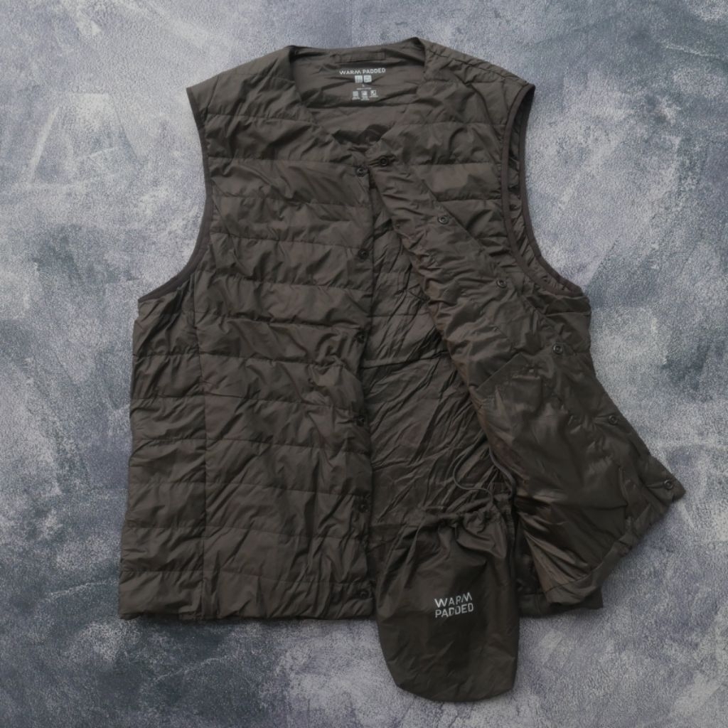 Uniqlo Heattech Pufftech Warm Padded Vest Rompi Ultra Lightweight Pocketable Jacket