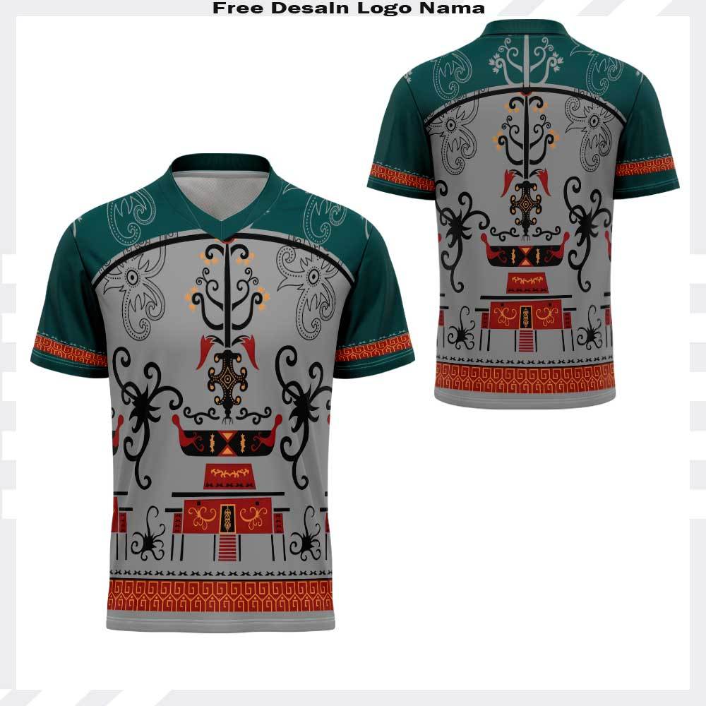 Jersey Dayak Kalimantan Baju Kalimantan Kaos Dayak Kalimantan Jersey Perawat Motif Batang Garing