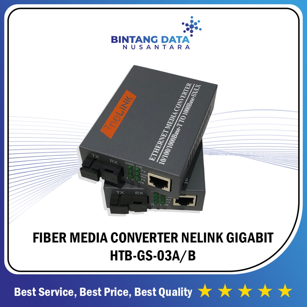 FIBER MEDIA CONVERTER NELINK GIGABIT HTB-GS-03A/B
