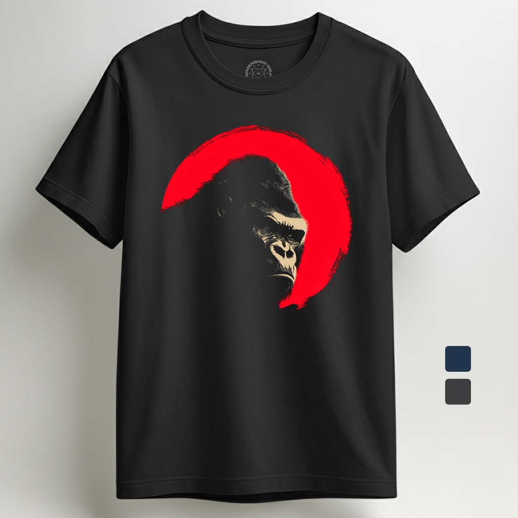3DimensionWear - Kaos Distro Premium Original 3DRed Sun Gorilla DM1171