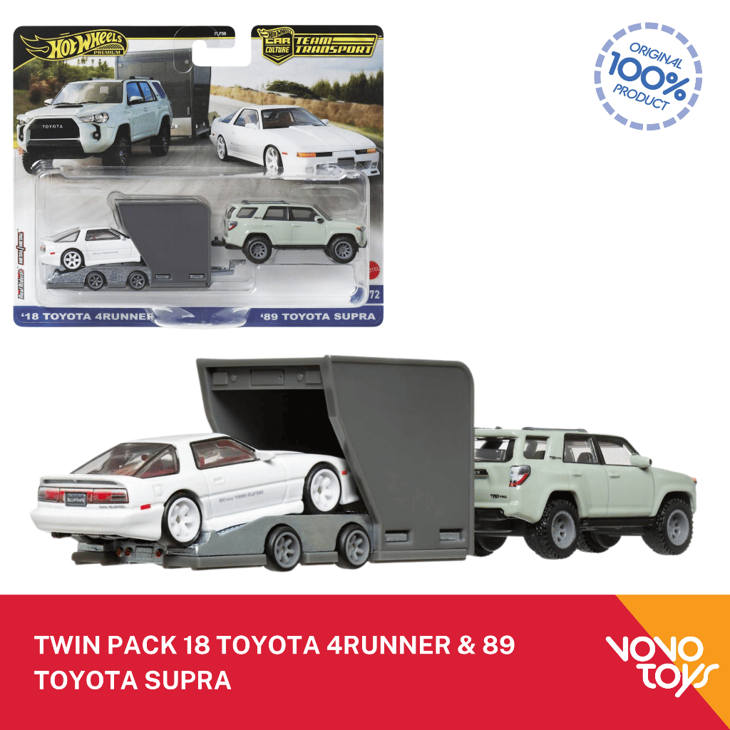 Hot Wheels Premium 2 Twin Pack 18 Toyota 4Runner & 89 Toyota Supra