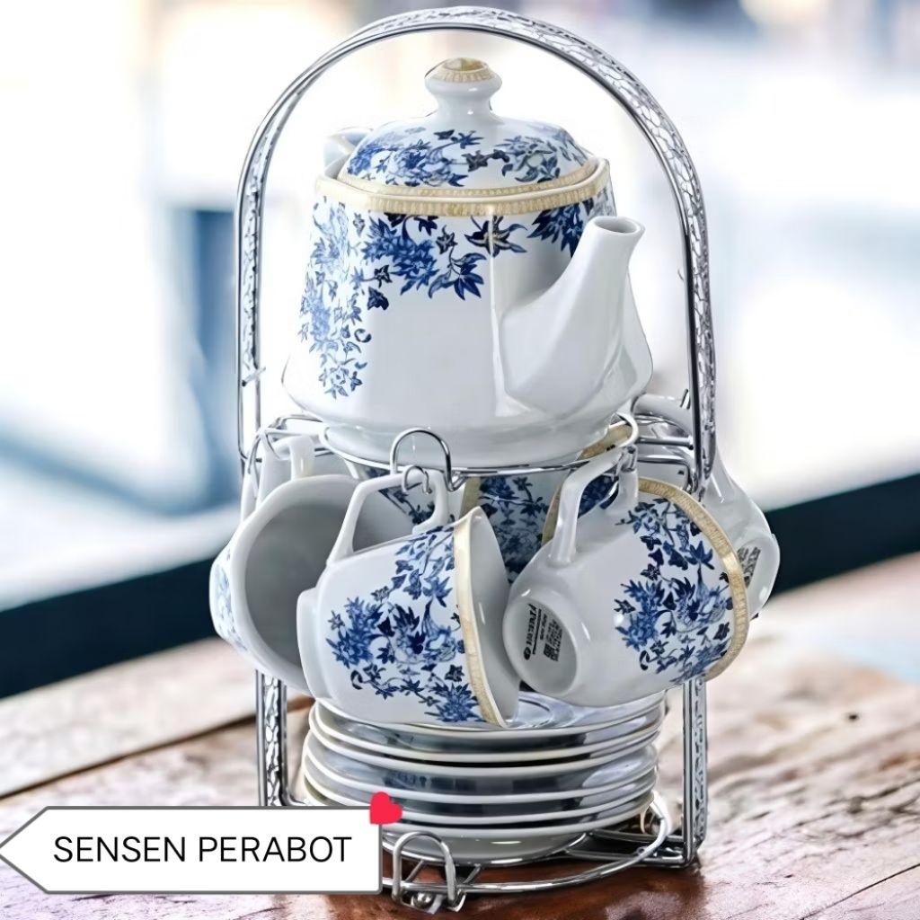 (FREE PACKING KAYU) TEA SET + TEKO KERAMIK'-78 VICENZA 100% ORIGINAL
