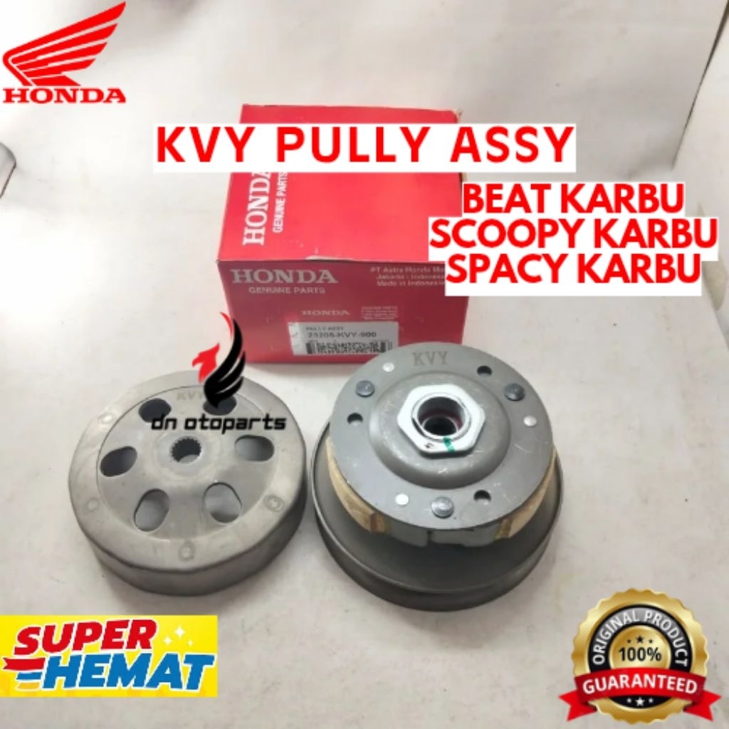 PULLY ASSY ORIGINAL HONDA KODE KVY PULLY ASSY BEAT KARBU, PULLY ASSY SCOOPY KARBU, PULLY ASSY SPACY 