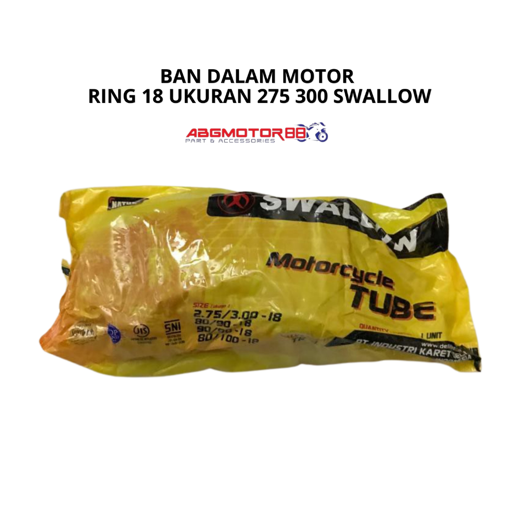 BAN DALAM MOTOR RING 18 UKURAN 275 300 SWALLOW