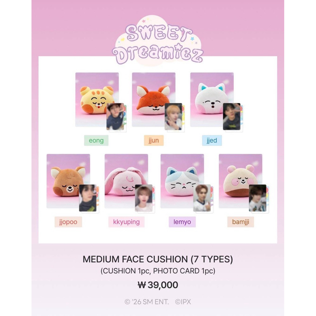 [OFFICIAL] READY STOCK MEDIUM FACE CUSHION  NCT DREAM HAECHAN JJOPO JAEMIN KYUPING JENO JJED