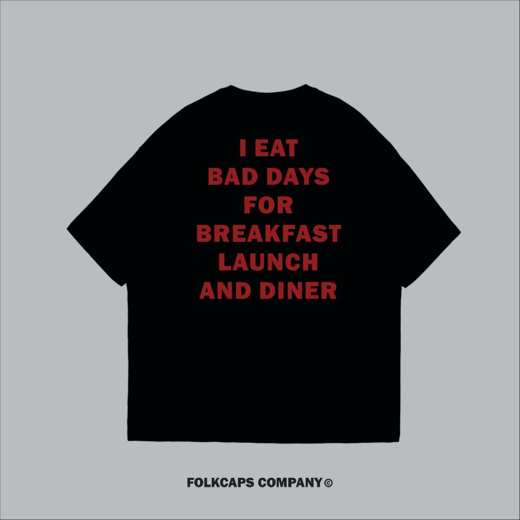 FOLKCAPS KAOS BOXY 16s UNISEX T -SHIRT GRAPHIC KAOS TEBAL