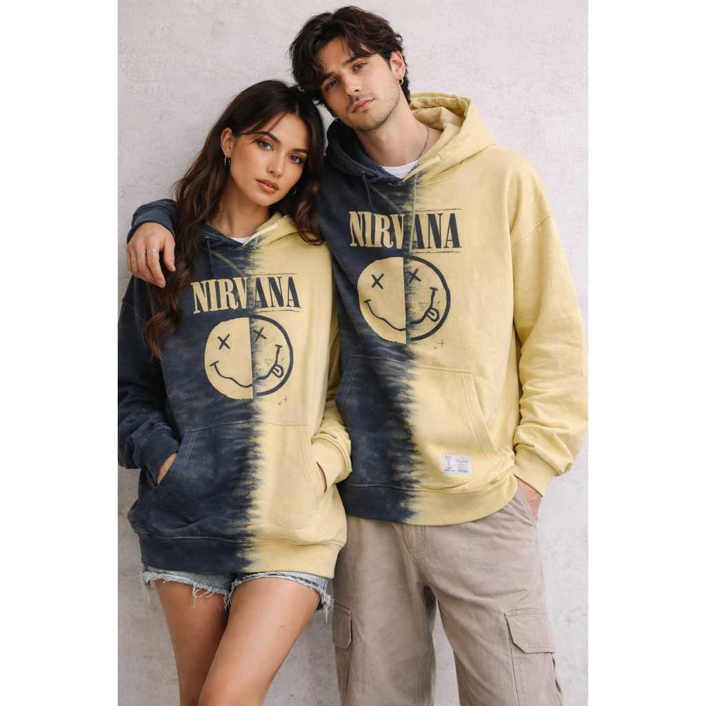 Hoodie Tiedye Oversize Band Nirvana Utero Mc.F supply co Kuning