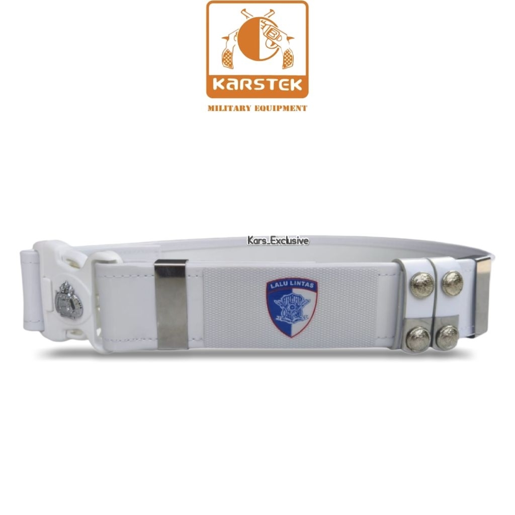 KARS_EXCLUSIVE - Kopel Lantas Polisi - Polri Logo Terbaru - Griptek Kancing Full Plat Stainles Silve