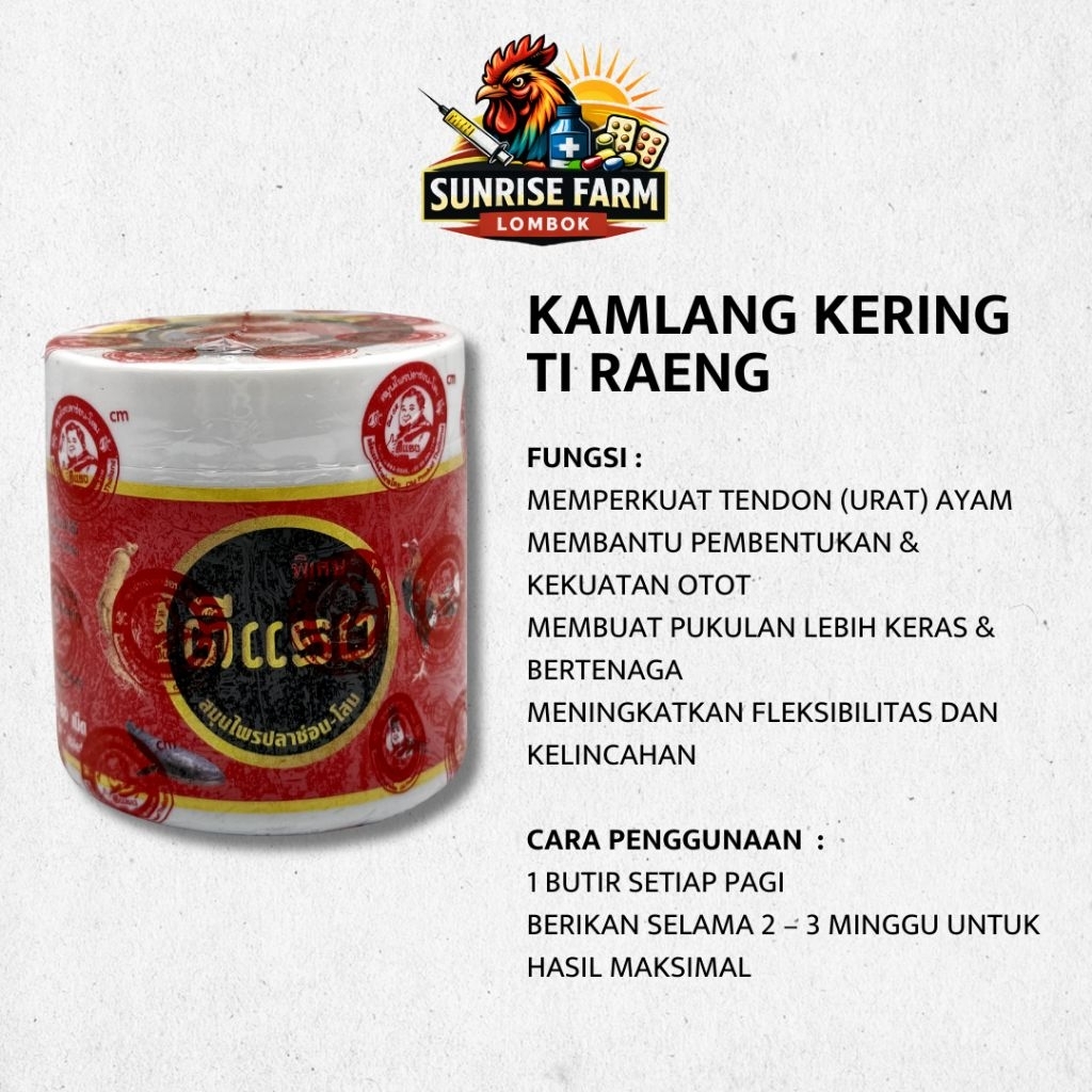kamlang kering ti raeng / kamlang rawatan ayam / kamlang vitamin ayam