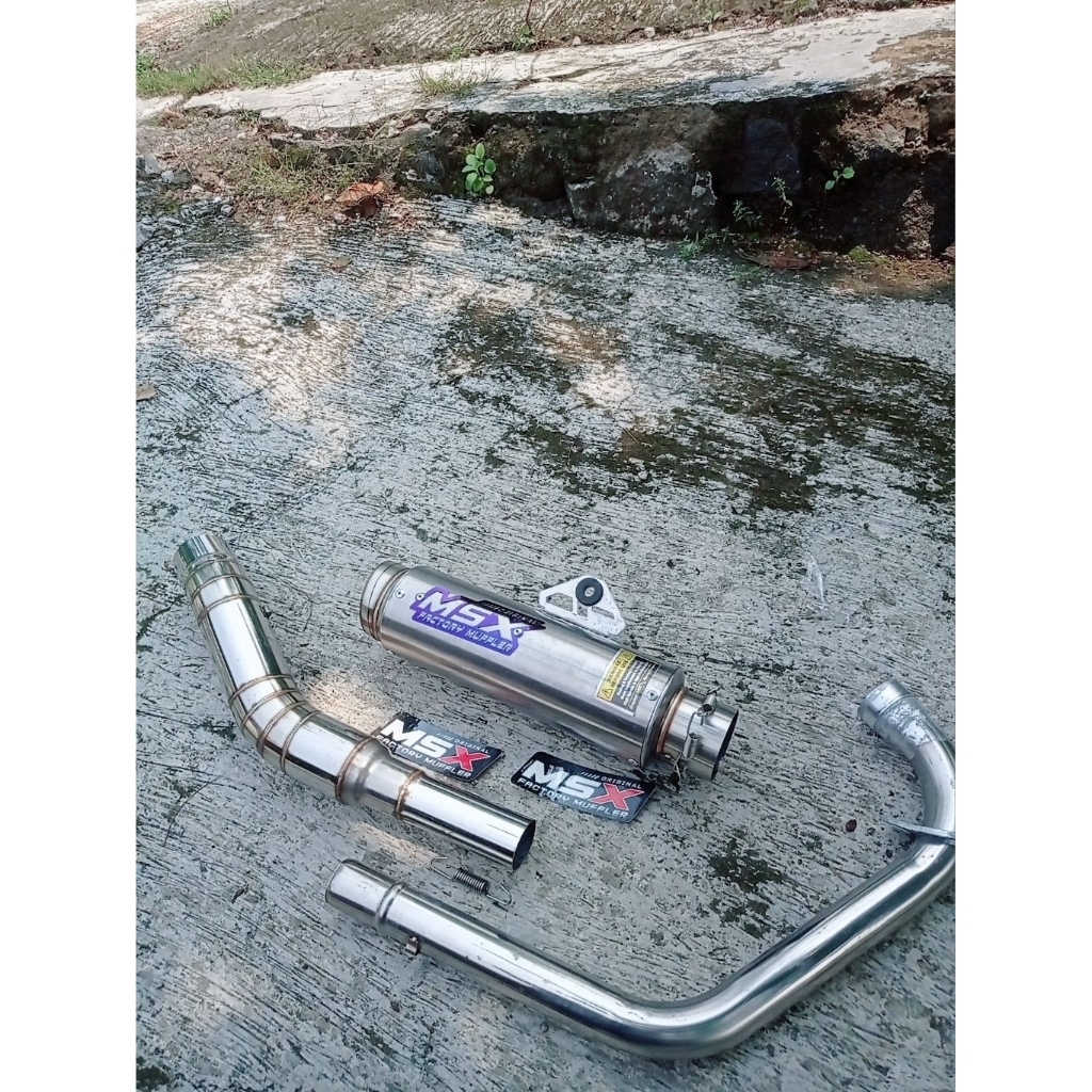 knalpot original msx samurai predator dos panjang 27cm jrm pnp Vixion satria Fu scorpio Tiger mp cb 