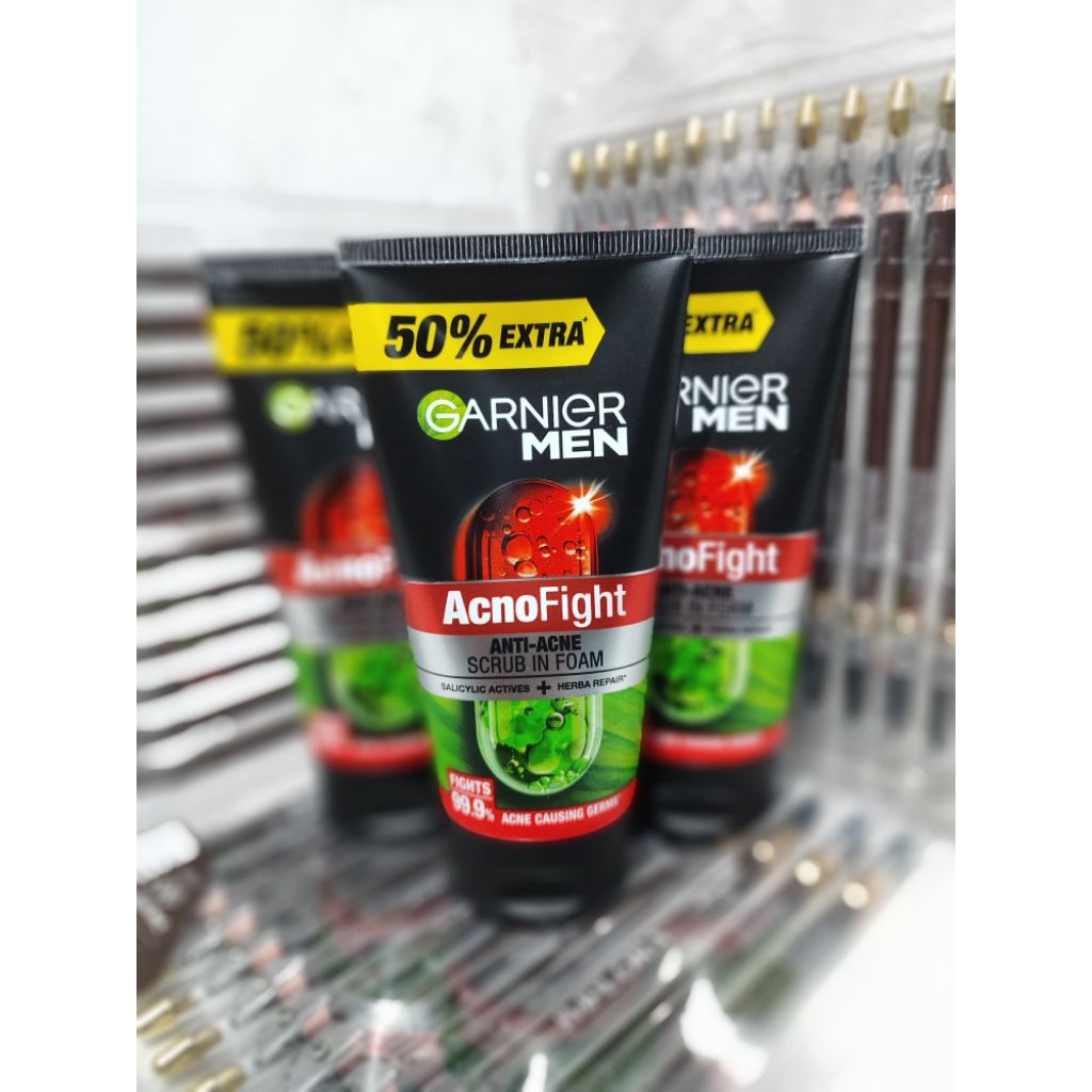 Pembersih Wajah Pria Garnier Men 150ml - Acno Fight, Mengatasi Jerawat