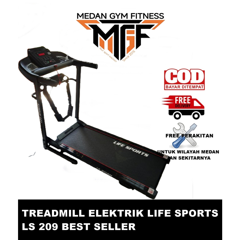LIFE SPORTS Alat Olahraga Treadmill Elektrik Ls 209