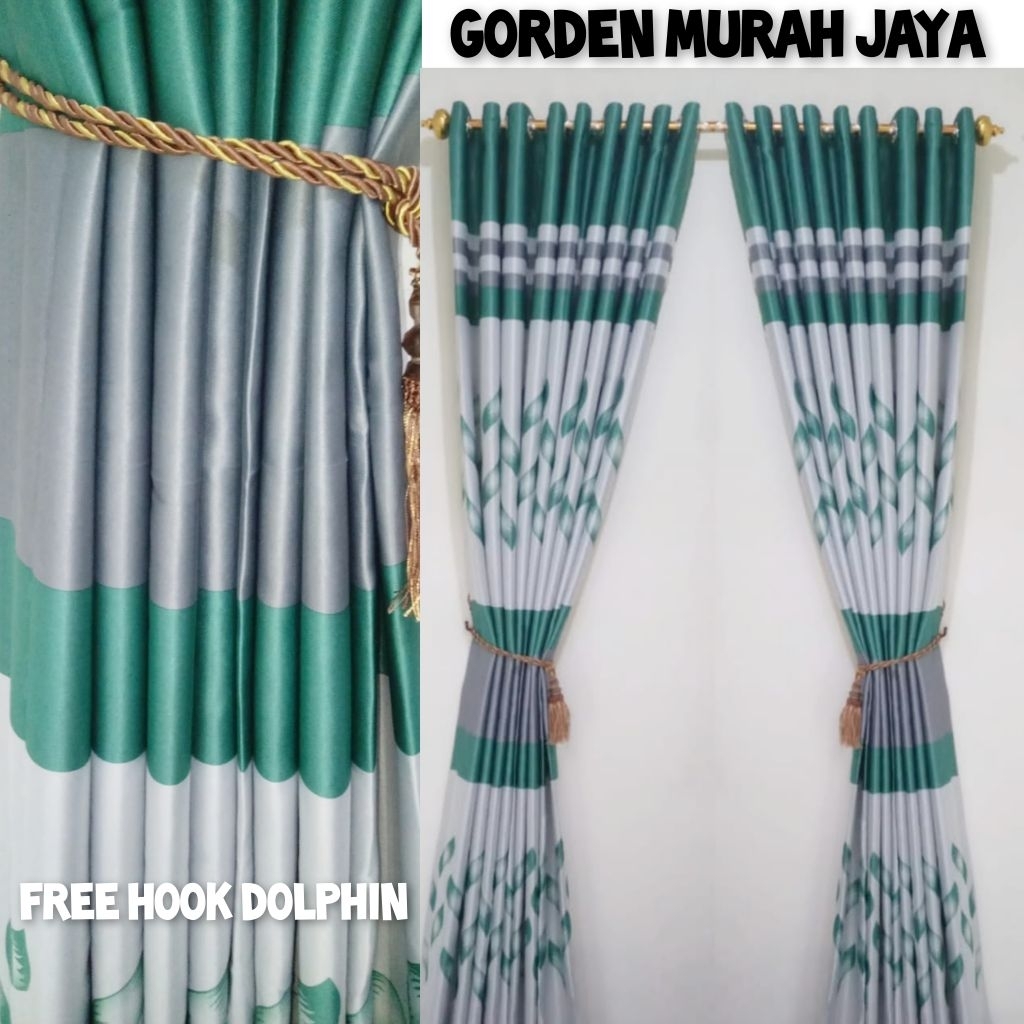 Gorden Pintu Jendela Minimalis Tebal Blackout Impor Lebar 140cm Tinggi 230cm