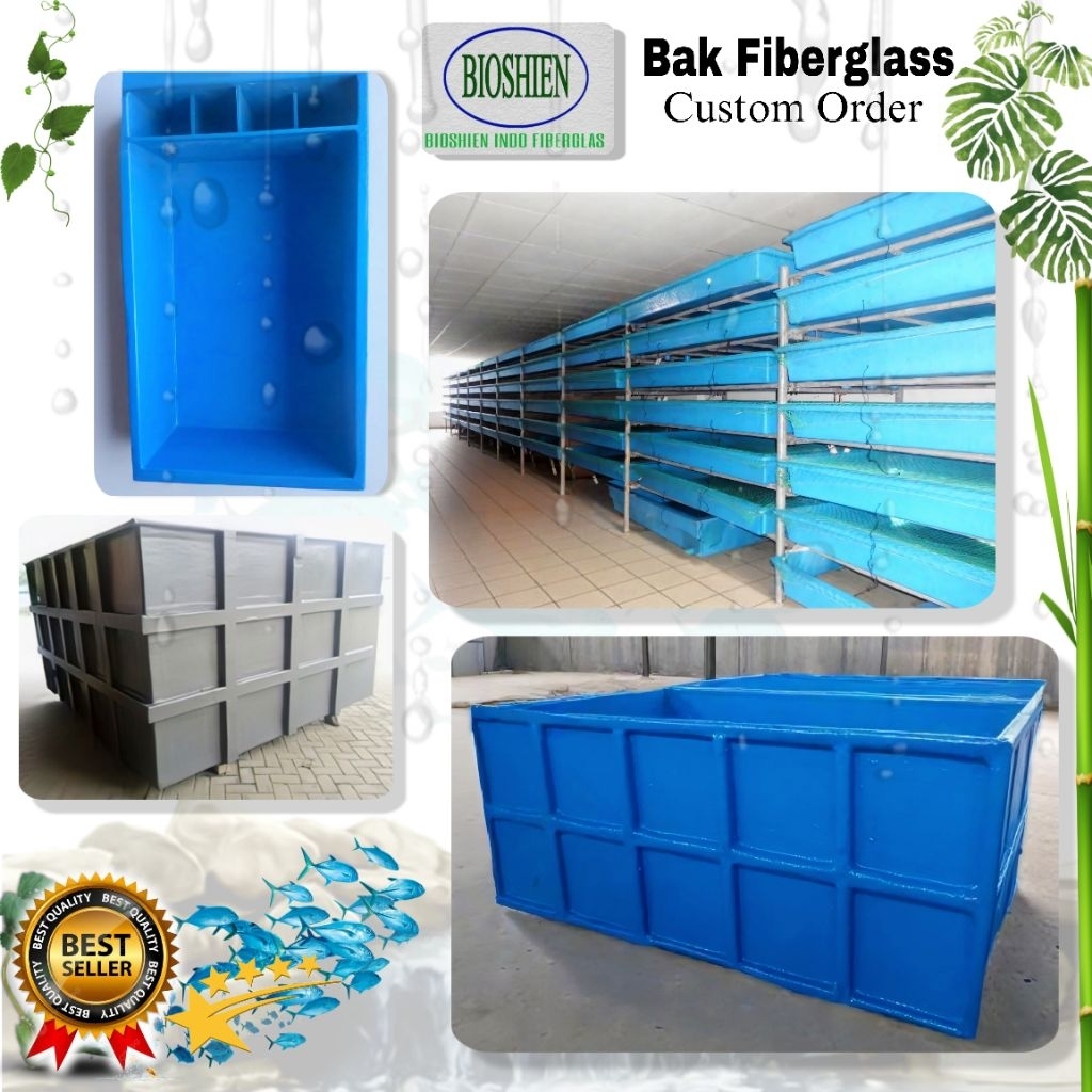 Bak Kolam Fiberglass, Tangki kotak frp, Tangki Fiber, Bak Fiberglass, Bak custom frp, Bak kimia Frp,