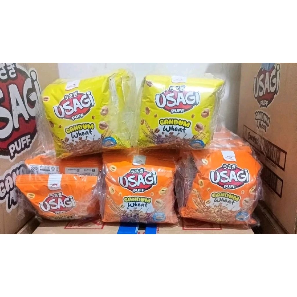 Usagi Puff gandum coklat dan caramel 1 rtg 10 pcs