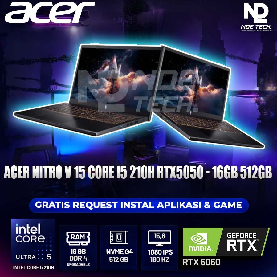 ACER NITRO V 15 CORE I5 210H RTX5050