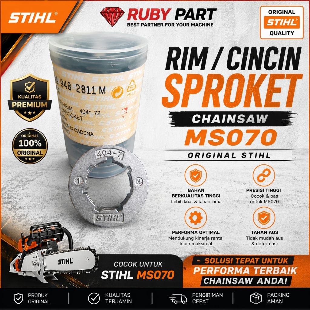 Stihl Rim/Cincin Sproket Chainsaw Ms070 Ori