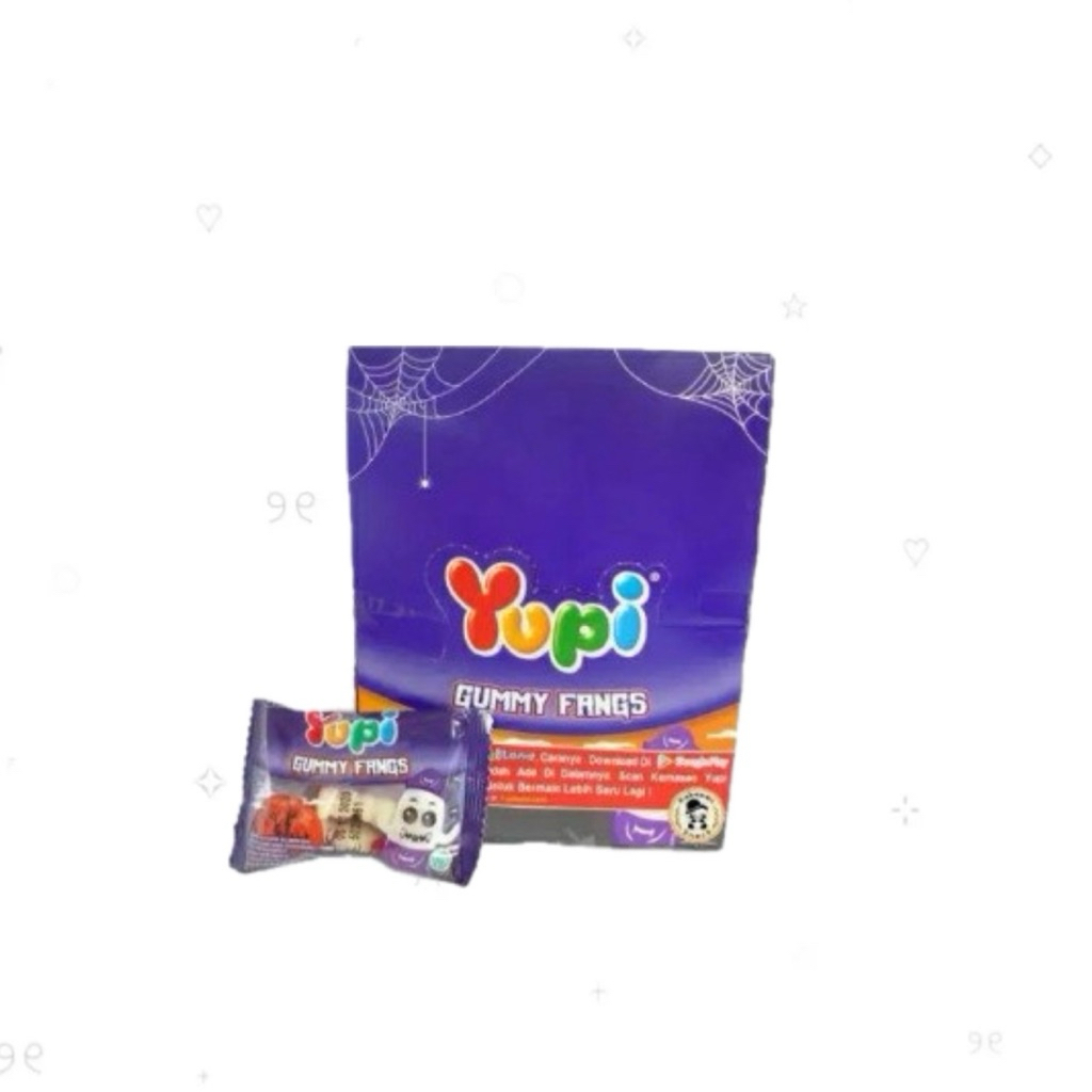 Permen jelly yupi gummy fangs Yupi purple
