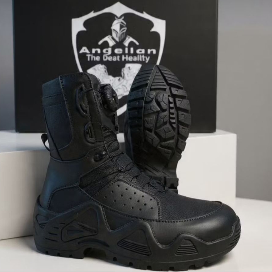 pdl andellan tactical Sepatu PDL Tactical Tali Putar Hitam untuk TNI Polri Sepatu PDL Tactical Tali 