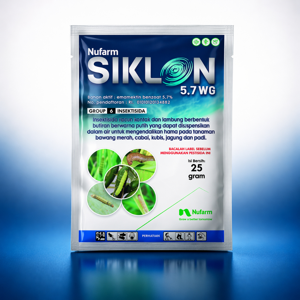 Insektisida Emamektin Benzoat Siklon 5.7 WG Obat Ulat Daun Padi Dan Sayuran Cepat Mati