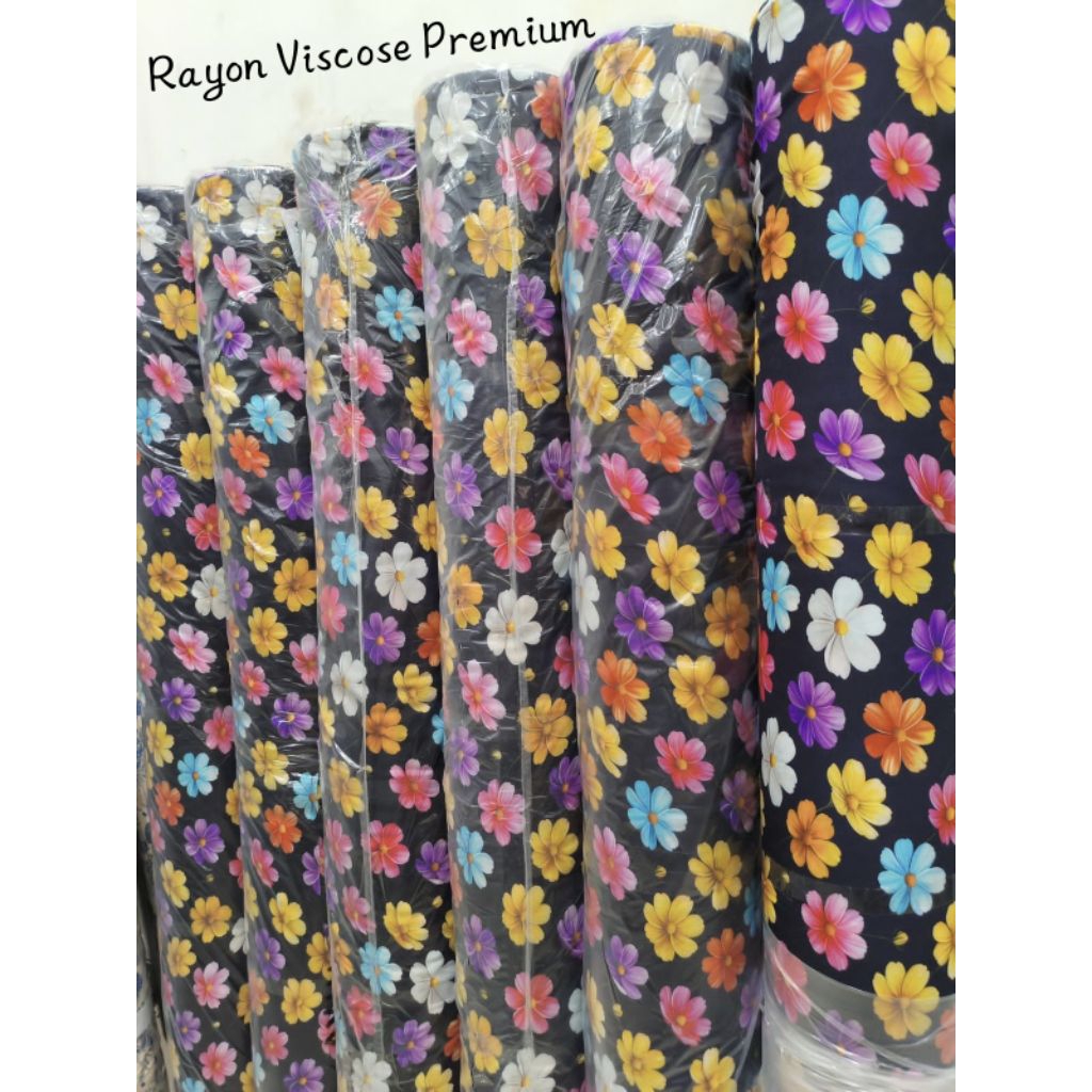 ( 0.5" Meter ) _Kain Katun Rayon Viscose Premium/Kain Rayon Premium/Kain Katun Rayon viscose Premium