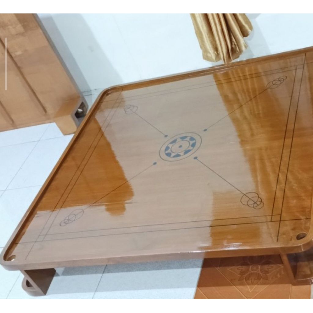 papan meja karambol jati besar ukuran 120 x 120 fulset