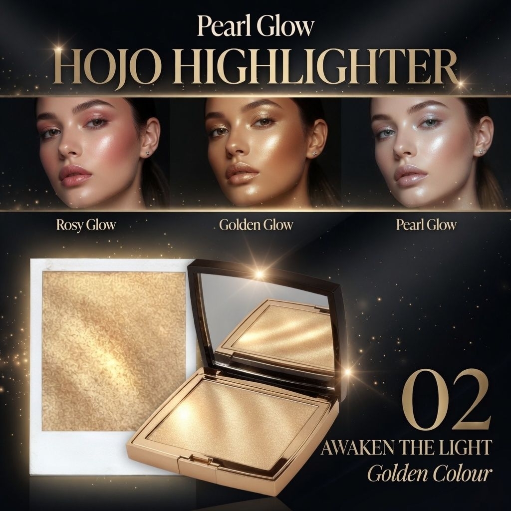 [BPOM] Gold Highlighter Shimmer HOJO - Tahan Air - Efek Kilauan Alami