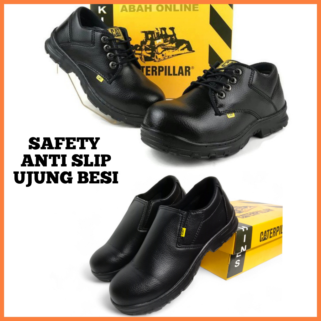 SEPATU SAFETY KERJA PROYEK PABRIK KITCHEN RESTO SPBU SOL SUDAH JAHIT SEKELILING / SAFETY SHOES PRIA 