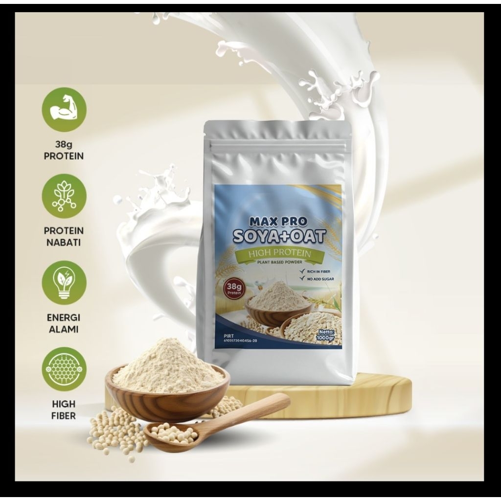 SOYA OAT MAXXPRO SUSU DIET TINGGI PROTEIN UNTUK GYM DAN KELUARGA