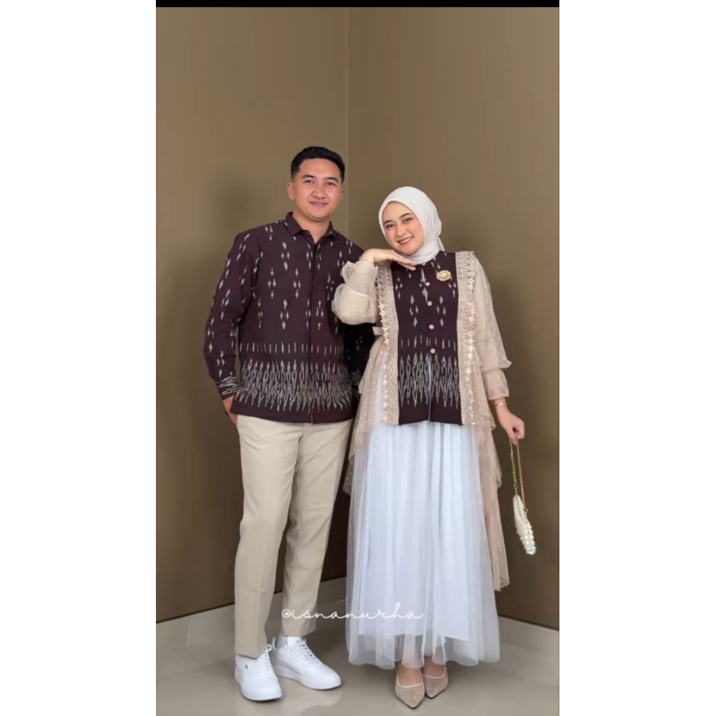 Safa Outer Tenun Etnik Wanita -Tenun mix tile,Size S-XXL,Rok tutu, Motif Tenun Elegan