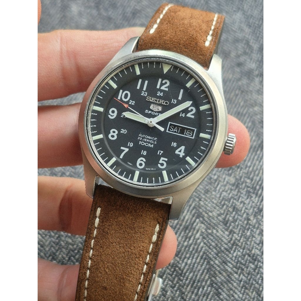 Seiko 5 Military  Automatic  SNZG15 Original Black Dial