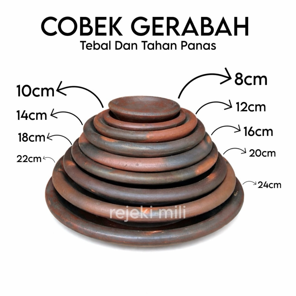 Cobek Gerabah Tahan Panas Tebal Cobek Tanah Liat