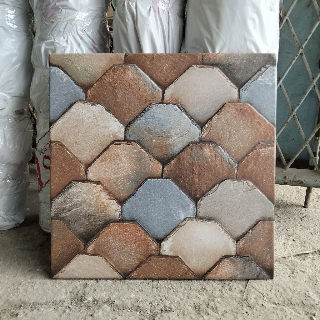 keramik 40x40 motif batu alam sisik 3D(matt-timbul) / keramik lantai/ keramik carpot/ keramik dindin