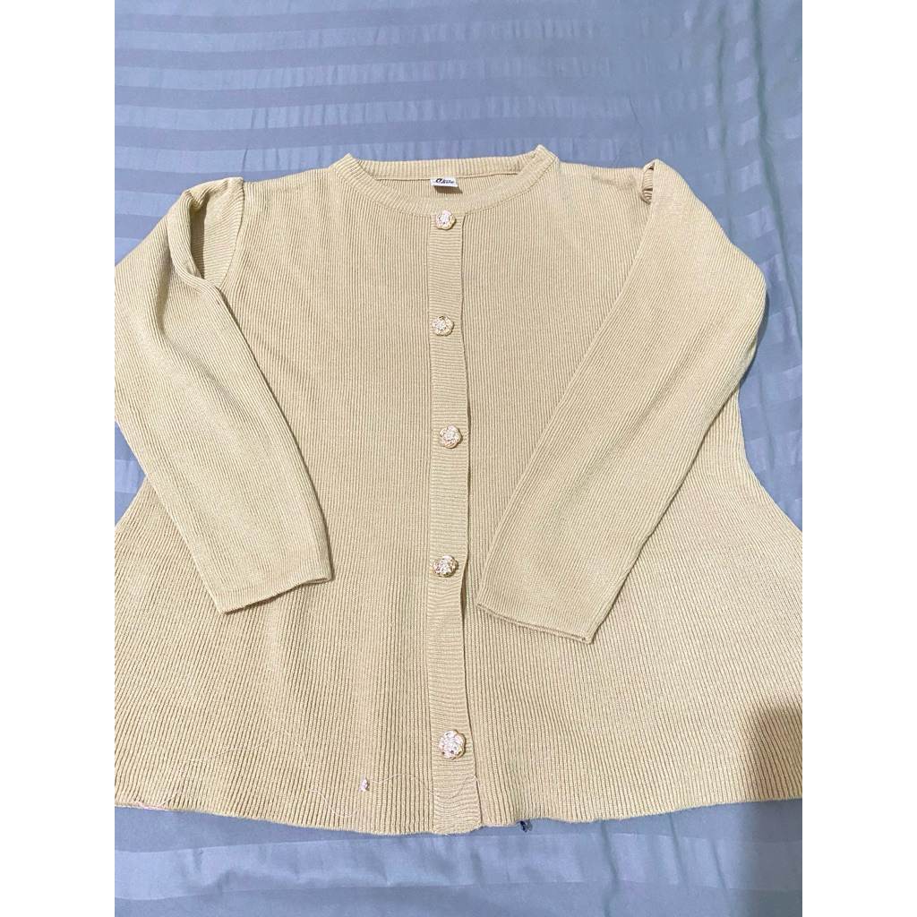 Cardigan rajut warna mocca
