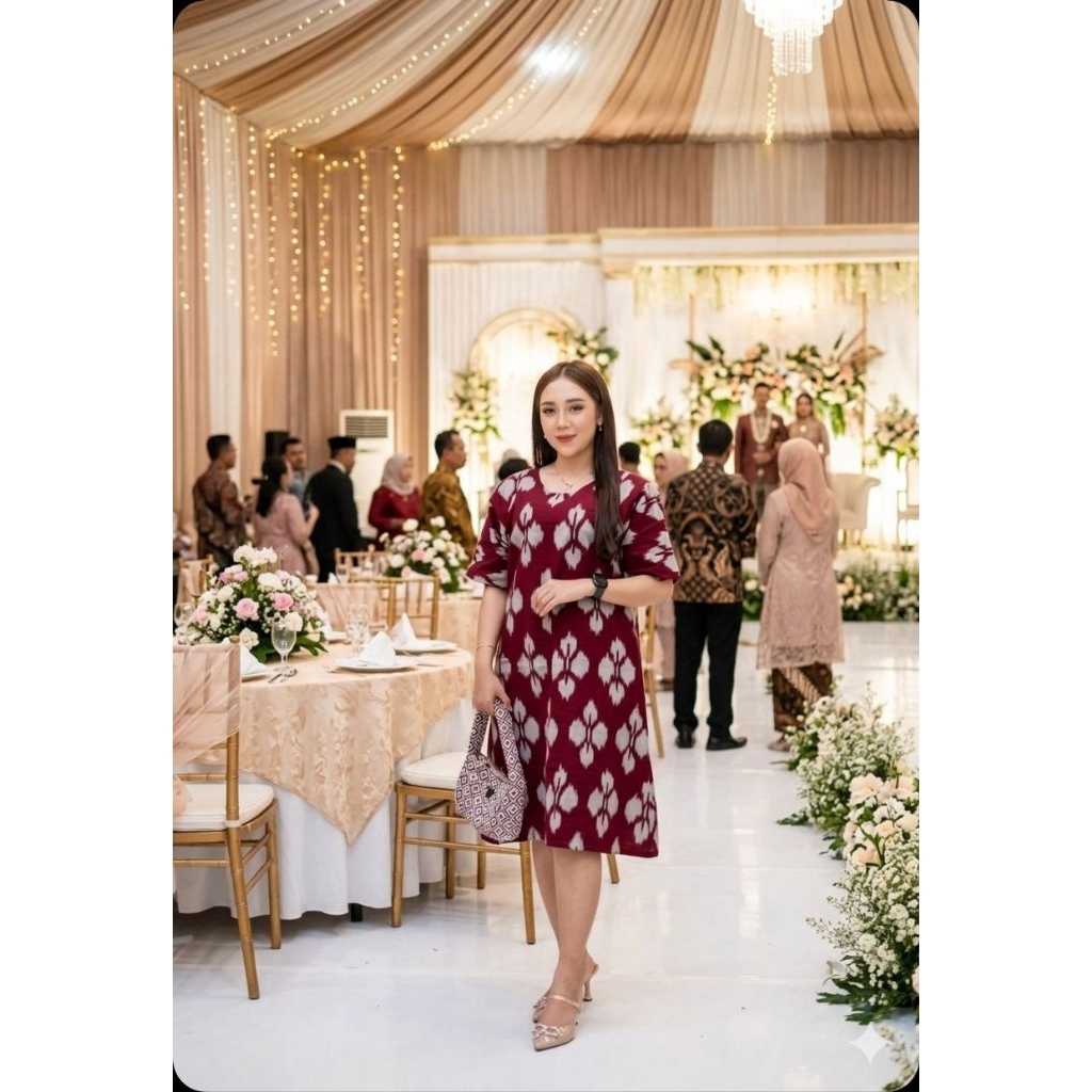 DRESS TENUN JEPARA - DRESS PESTA - TENUN JEPARA