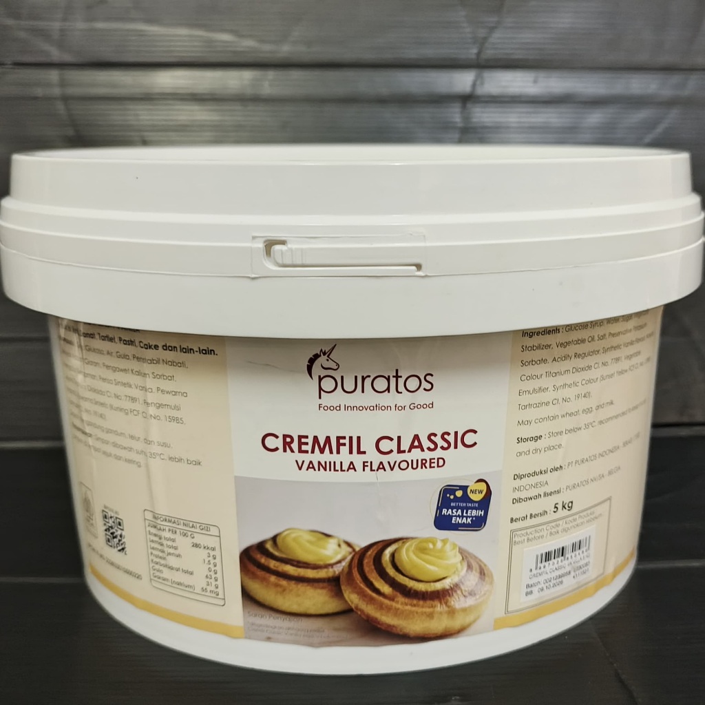 Puratos Cremfil Classic Vanilla Flavoured 5kg