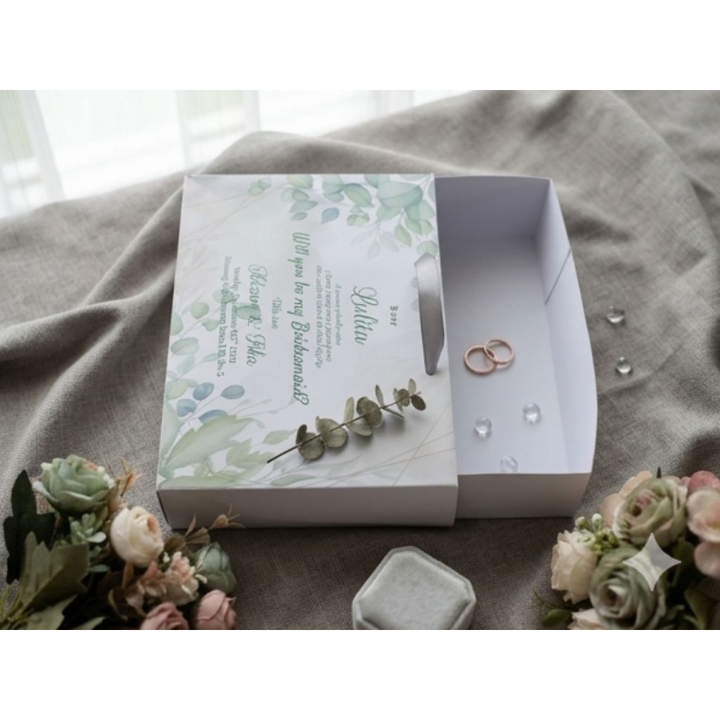 Paperbag 2in1 EKONOMIS Size P33xL8xT22 Sliding Bag dengan Besar Laci Landscape  Gift Bridesmaid Mura