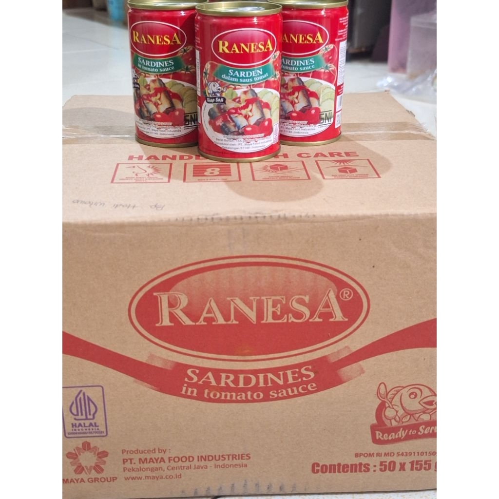 [BUNDLING 3 PCS] Ranesa Sarden Dalam Saus Tomat 155 gram