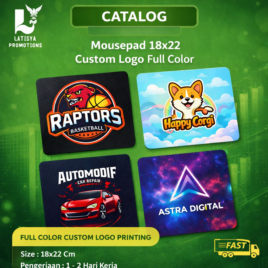 Mouse Pad Custom Sublime Ukuran 22x18cm Tebal 3mm | Mousepad Gaming