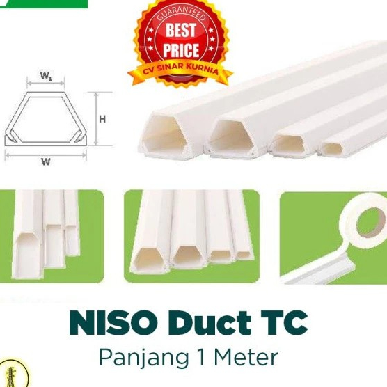 [ KHUSUS INSTAN] NISO Cable Duct Kabel Protektor / Pelindung Kabel Niso Cable Duct TC1 TC2 TC3 TC4 T