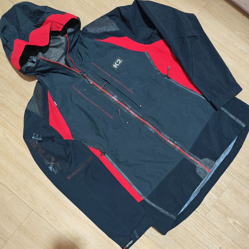 Jaket Outdoor K2 Jacket K-2 Extreme Blocktech Goretex Waterproof Gorpcore Visior Hiking Sport Brande