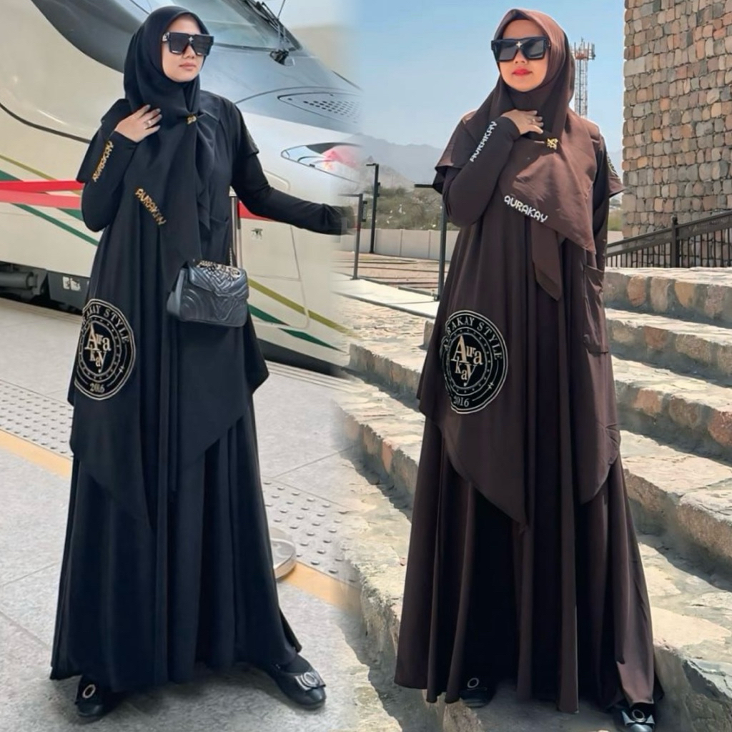 AURAKAY GAMIS DRESS MASITOH SET HIJAB BY AURAKAY