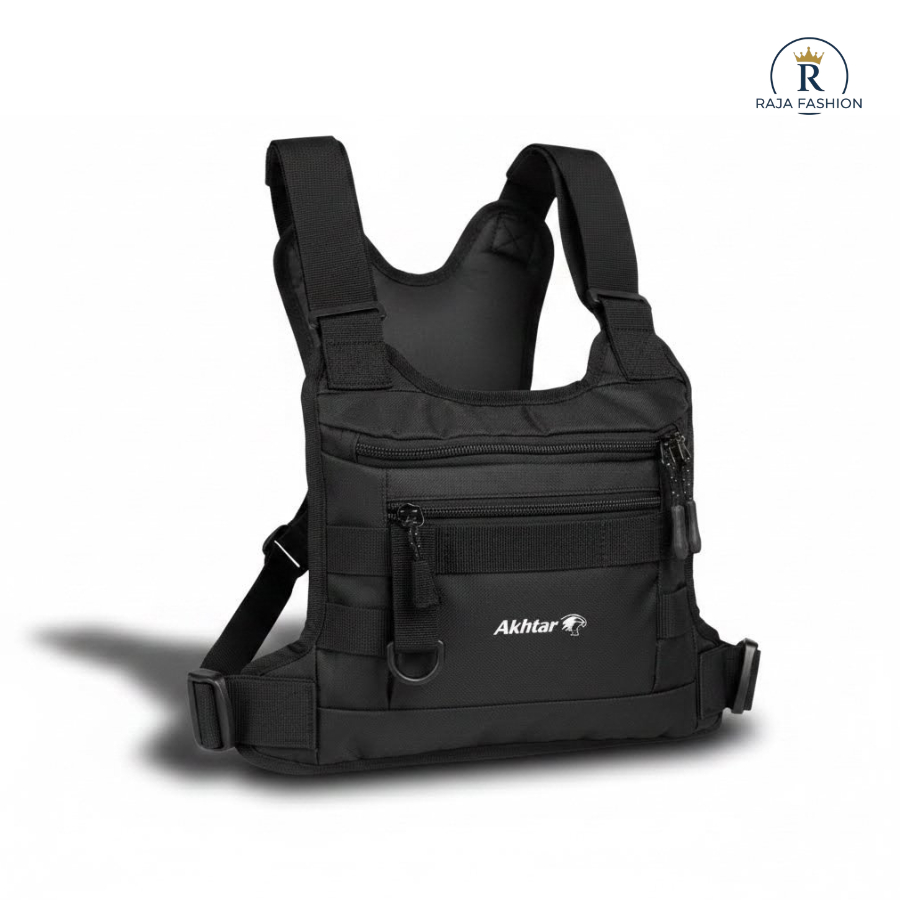 Tas Dada Pria AKHTAR Tactical Chest Bag Terbaru Bahan Tebal Kuat Banyak Kantong Multifungsi
