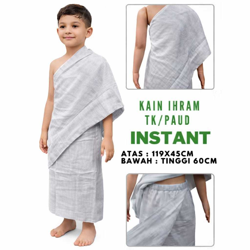 KAIN IHRAM ANAK TK - PAUD INSTANT, IHRAM SAUDI ANAK, IHRAM HANDUK