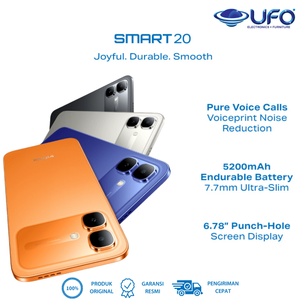 Infinix Smart 20 4/128GB - Up to 8GB Extended RAM - Mediatek Helio G81 - 6.78” - 8MP - 5200 mAh - IP