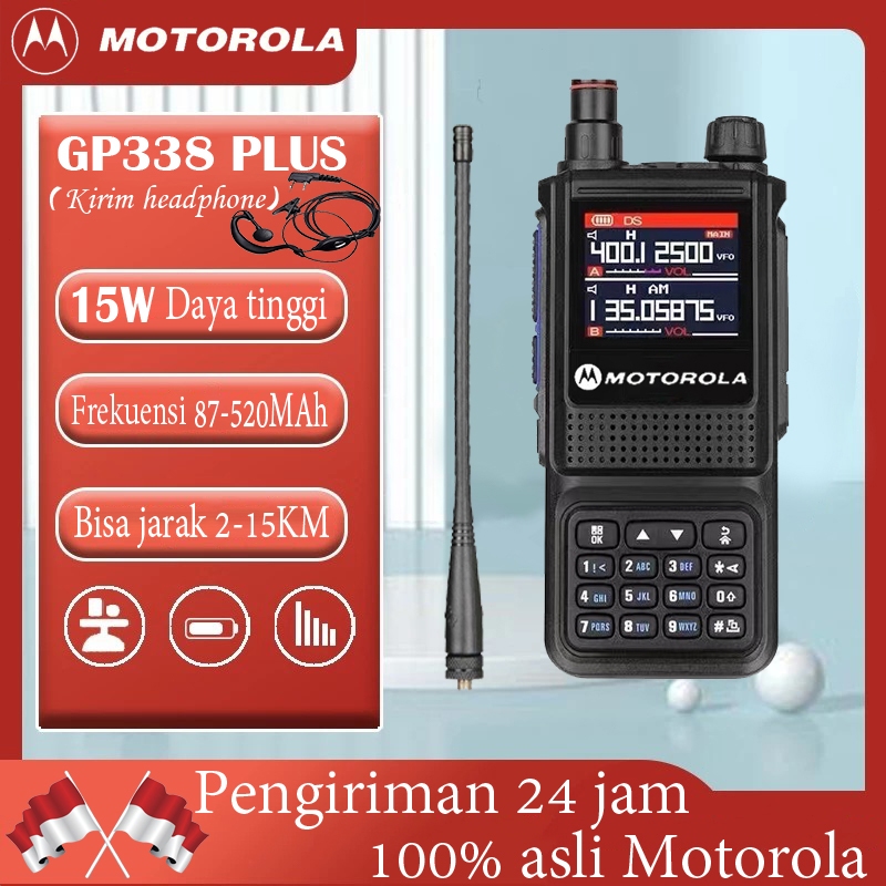 MOTOROLA Walkie Talkie Dua Arah Radio Wailkie Talkie Jarak Panjang 15W Panggilan Frekuensi Tinggi