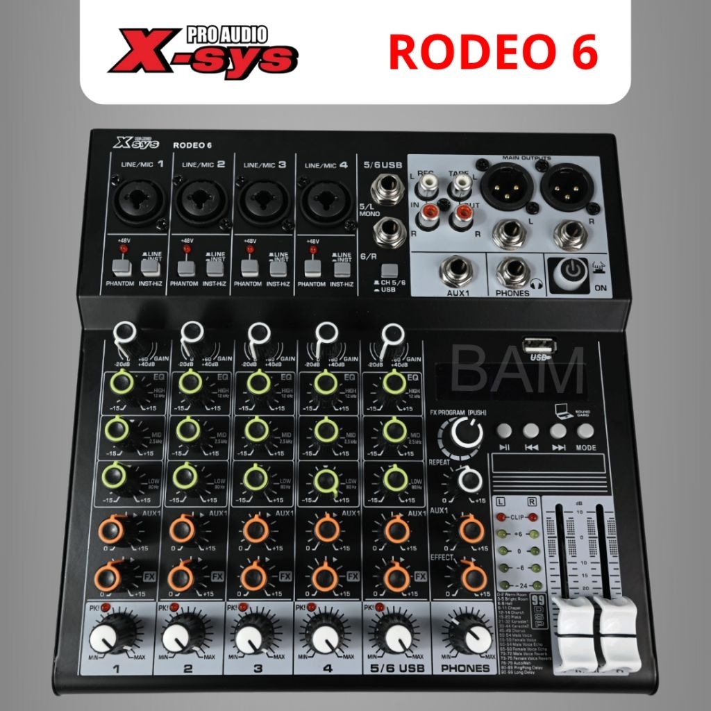 Mixer XSYS Rodeo 6 Channel Professional Audio 99 DSP
