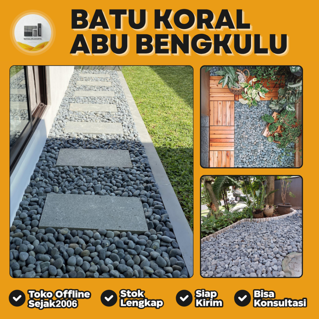 Batu Koral Abu Bengkulu - Batu Hias Taman & Aquarium Estetik | Batu Alam Jakarta
