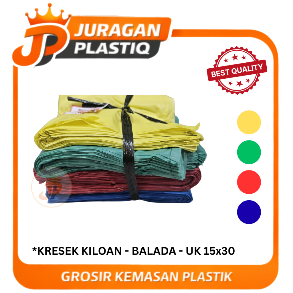 KANTONG KRESEK KILOAN WARNA 1KG | PLASTIK KILOAN CAP BALADA | KANTONG PLASTIK MERAH, BIRU, HIJAU MUR