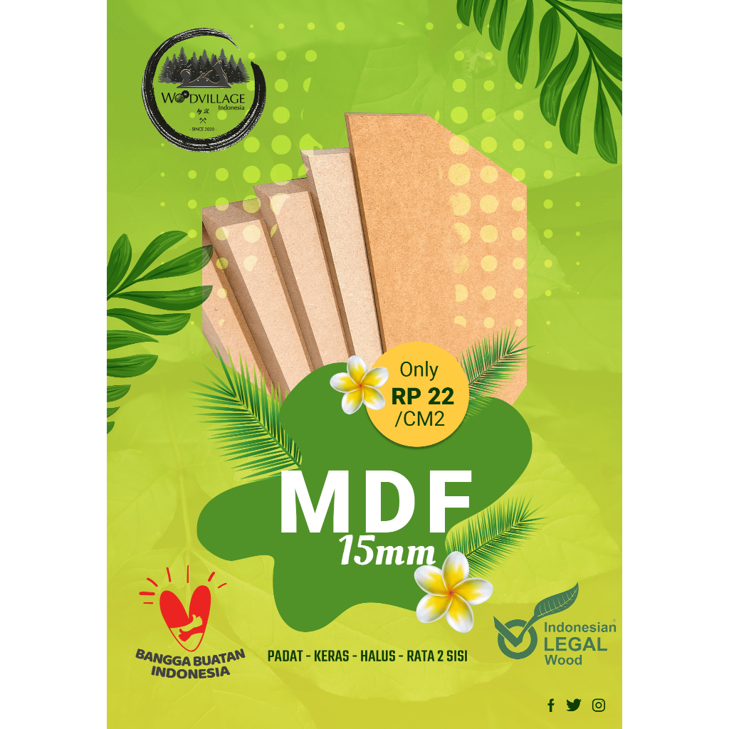 CUSTOM POTONG MDF BOARD 15MM 15 MM